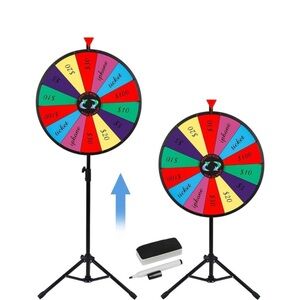 Colorful Prize Wheel with Stand
